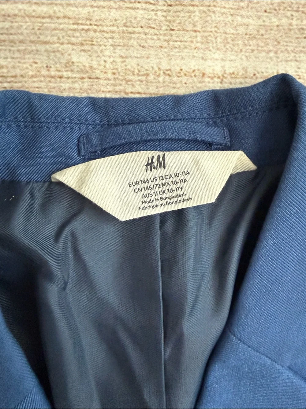 H&M Boys Size 12 Blue Two-Piece Suit Jacket & Pants